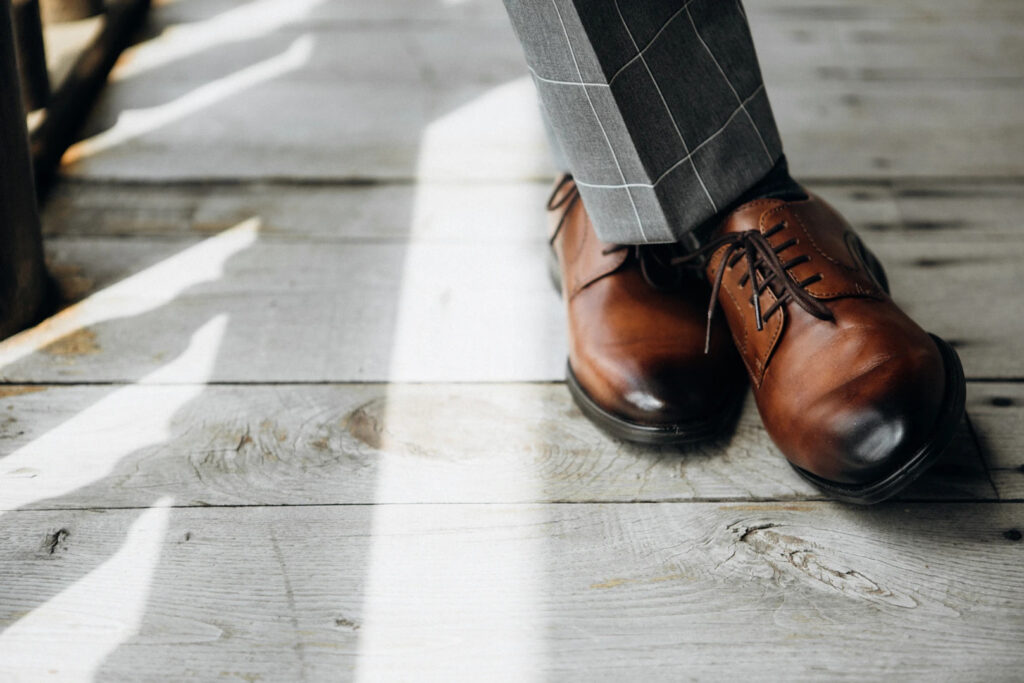 man in dress shoes