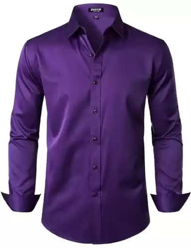 JEMITOP Men's Stretch Wrinkle Free Dress Shirts (Available in different sizes/colors)