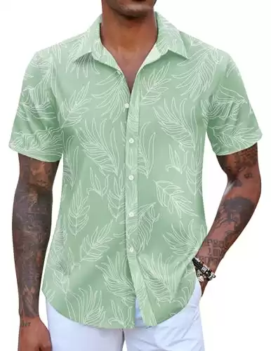 COOFANDY Mens Summer Shirts Floral Hawaiian Shirts (Available in different sizes/colors)