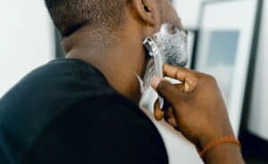 man shaving