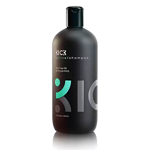 Kick Mens Shampoo - Anti Dandruff Shampoo for Men - Peppermint and Tea Tree Oil Shampoo - Dry Scalp Shampoo for Thinning Hair - No Sulfates - Natural Shampoo - 509 ml - 17.2 ounces