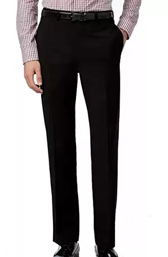 Calvin Klein Men's Slim Fit Dress Pant, Black, 36W x 30L
