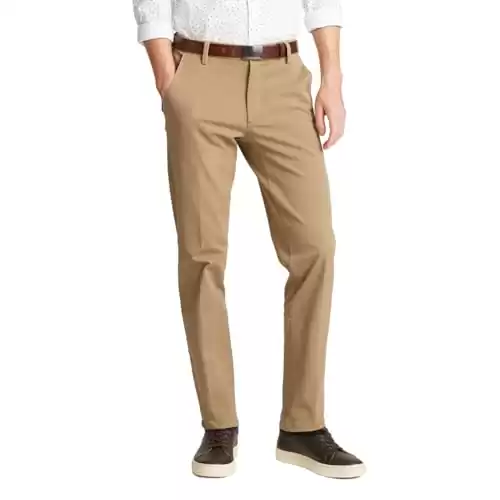 Dockers Men's Slim Fit Workday Smart 360 Flex Pants, New British Khaki, 32W x 32L