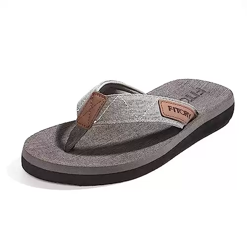 FITORY Men's Flip-Flops, Thongs Sandals Comfort Slippers for Beach (Available in different sizes/colors)