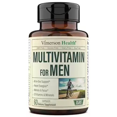 Multivitamin for Men - Daily Mens Multivitamins & Multiminerals Supplement for Energy, Focus and Performance. Mens Vitamins A, C, D, E & B12, Zinc, Calcium, Magnesium & More. Multi Vitamin...