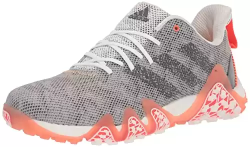adidas Men's Codechaos 22 Spikeless Golf Shoes, Ftwr White/Grey Six/Solar Red, 8