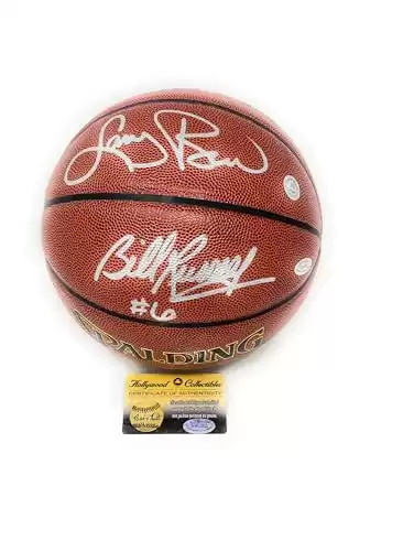 Larry Bird Bill Russell Boston Celtics Dual Signed Autographed NBA Game Ball