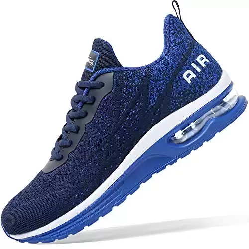 Autper Mens Air Athletic Running Tennis Shoes Lightweight Sport Gym Jogging Walking Sneakers(Darkblue US 9.5)