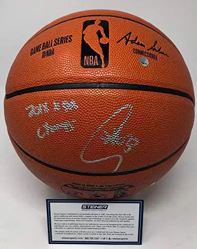 Stephen Curry Golden State Warriors Signed Autograph NBA Game Basketball 18 NBA CHAMPS INSCRIBED Steiner Sports Certified