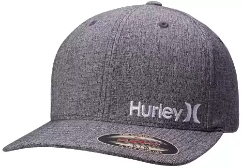 Hurley Men's Caps - One & Only Corp Flexfit Curved Bill Baseball Cap - Summer Baseball Hats for Men (S-XL), Size Large-X-Large, (Available in Different Colors)