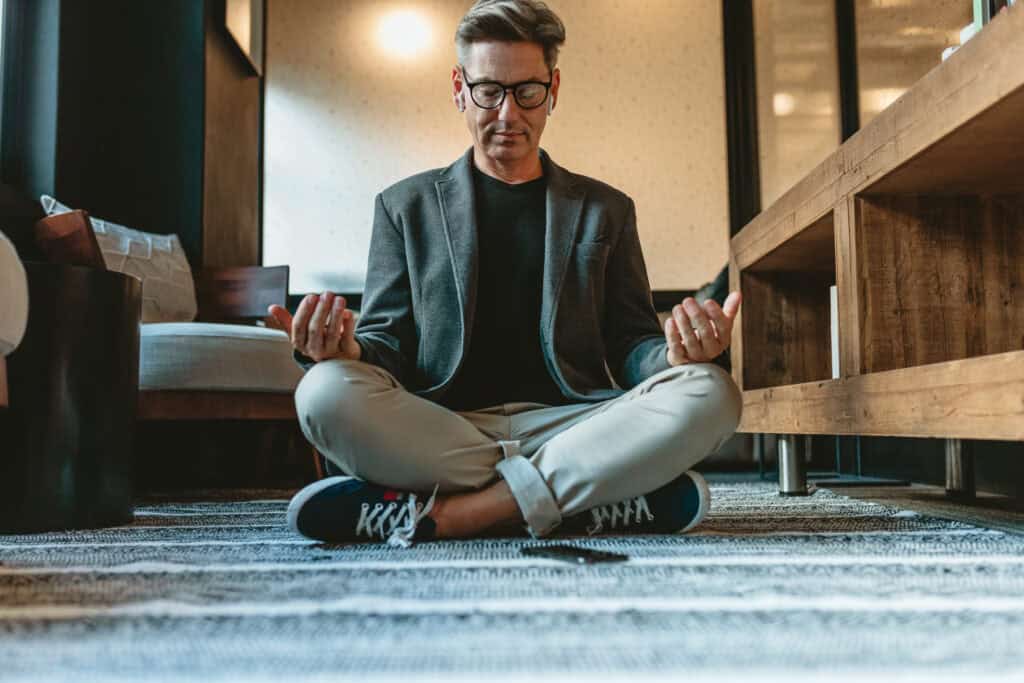 man meditating