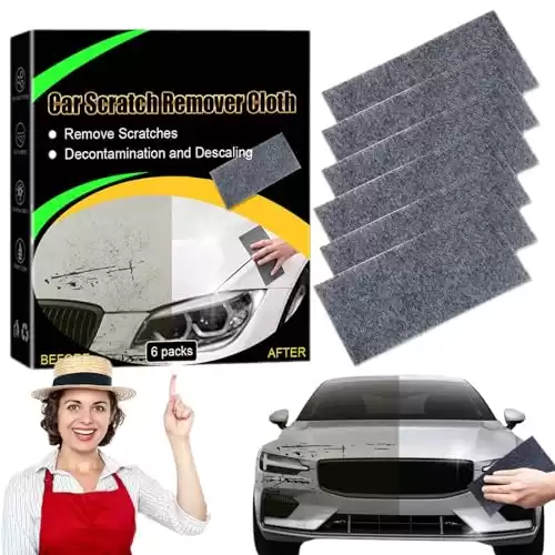 2024 New Nano Sparkle Cloth Car Scratch Remover, Nanosparkle Cloth for Car Scratches, Nano Cleaning Cloth Scratch Remover for Vehicles Car Paint Scratches Repair (6Pcs)