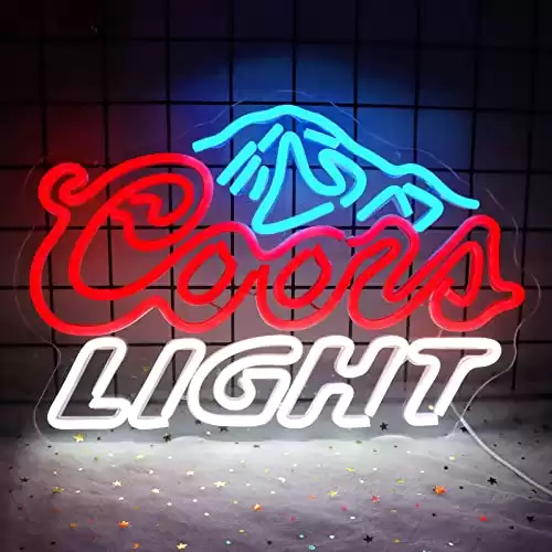 JFLLamp Crs LIGHT Neon Signs for Wall Decor Neon Lights for Bedroom Led Business Signs Suitable for Man Cave Bar Pub Restaurant Christmas Gift Art 5V Power Adapter, 17 * 11 Inch(Azure+red+white)