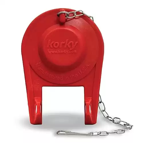 Korky 100BP Ultra High Performance Flapper Fits Most Toilets - Long Lasting Rubber - Easy to Install - Made in USA, Small, Red