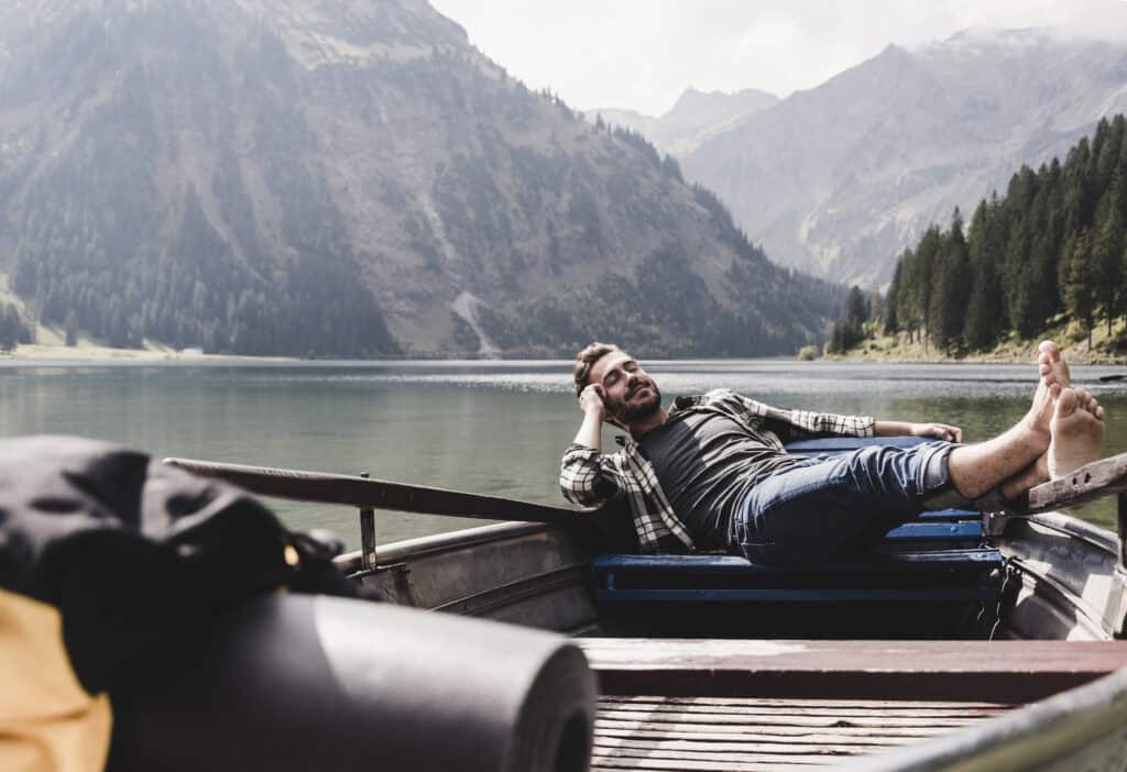 man in boat