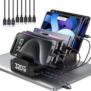 320W Charging Station for Multiple Devices, Zobirez 10-Port USB 