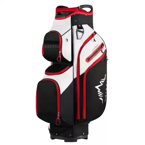 UNIHIMAL Golf Cart Bag, 15 Way Organizer Divider Top with Handles and Rain Cover (Available in Different Colors)