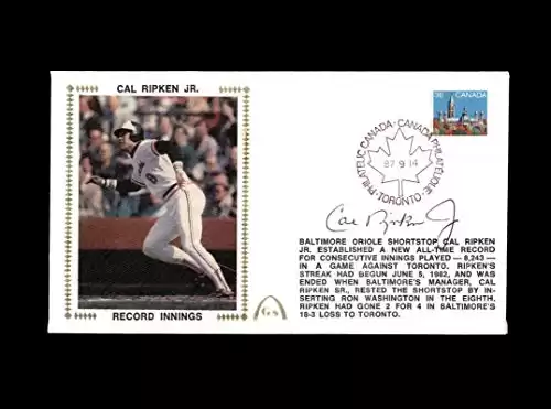 Cal Ripken Jr PSA DNA Coa Hand Signed 1987 FDC Cache Autograph