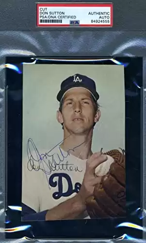 Don Sutton PSA/DNA Signed Photo Cut Autograph - MLB Cut Signatures