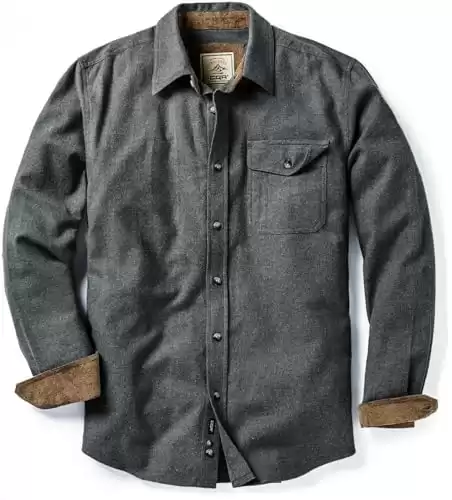 CQR Men's All Cotton Flannel Shirt, Long Sleeve Casual Button Up Plaid Shirt, Brushed Soft Outdoor Shirts (Available in Different Sizes/Colors)