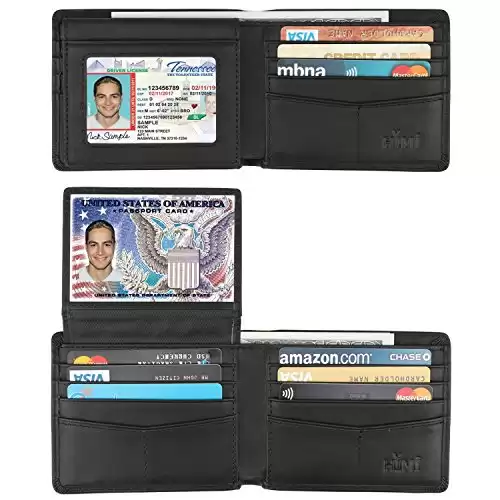 HIMI Wallet for Men-Genuine Leather RFID Blocking Bifold Stylish Wallet With 2 ID Window (Available in Different Colors)