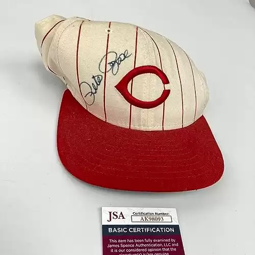 Pete Rose Signed Cincinnati Reds Authentic Hat JSA COA - Autographed Hats