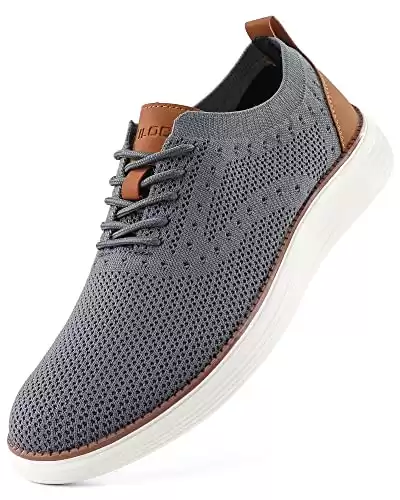 VILOCY Men's Dress Sneakers Oxfords Casual Business Shoes Lace Up Lightweight Walking Knit Mesh Fashion Sneakers (Available in different sizes/colors)