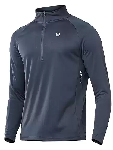 NORTHYARD Men's Running Shirt Long Sleeve Performance Zip Pullover Quick Dry (Available in different sizes/colors)