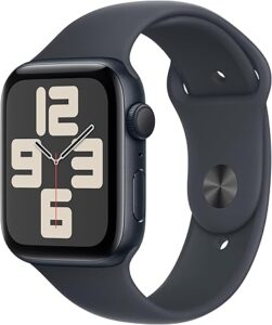 Apple Watch SE (2nd Gen) [GPS 44mm] Smartwatch with Midnight Aluminium Case with Midnight Sport Band M/L. Fitness and Sleep Trackers,