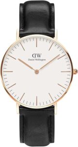 Daniel Wellington Classic Sheffield Watch, Italian Black Leather Band