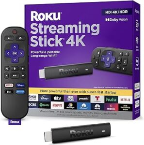 Roku Streaming Stick 4K | Portable Roku Streaming Device