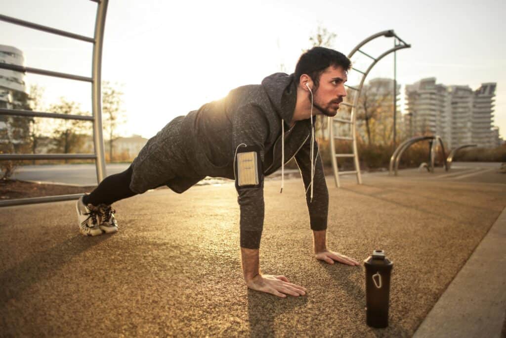 man exercising