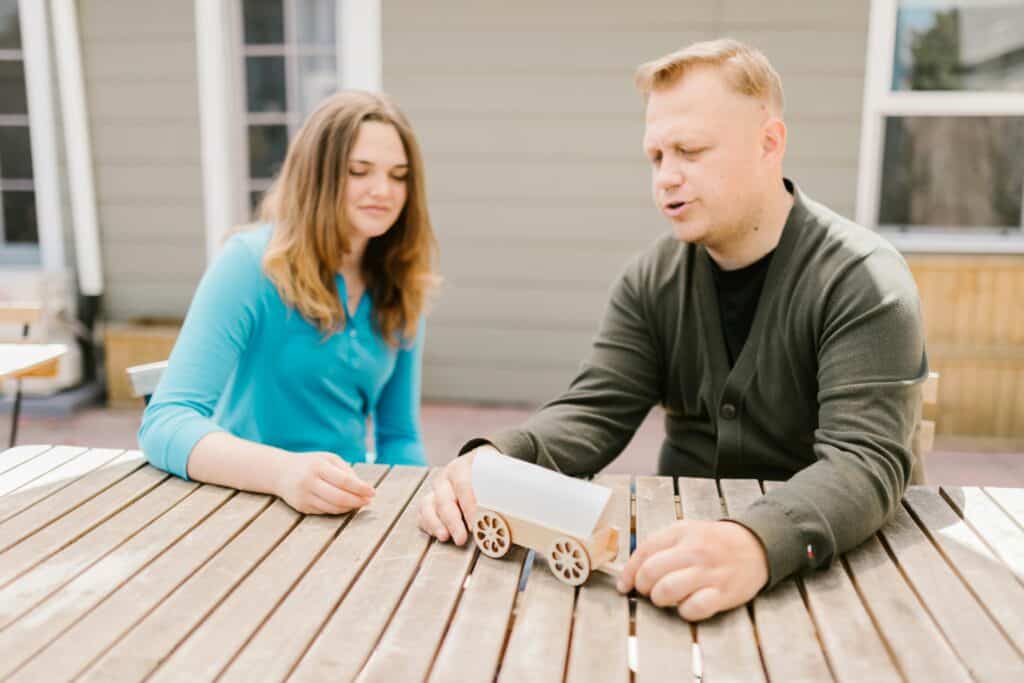 dad with teenage daughter