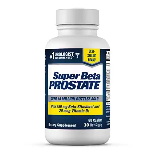 New Vitality Super Beta Prostate Support Supplement for Men's Health - Reduce Bathroom Trips, Promote Sleep, Better Bladder Emptying & Healthy Prostate, Beta Sitosterol (60ct, 1 Bottle)