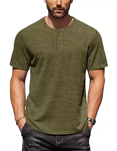 COOFANDY Men's Henley Shirts Short Sleeve (available in different sizes/colors)