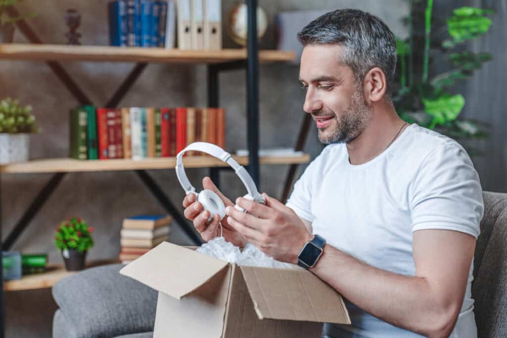 man with headphones