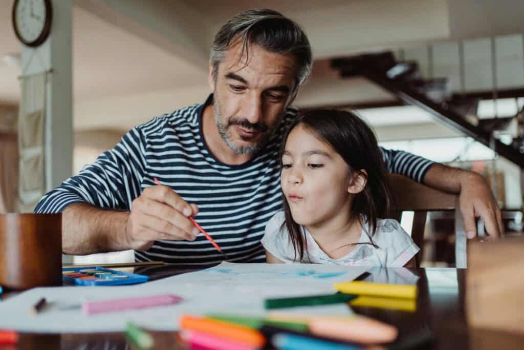 dad with daughter