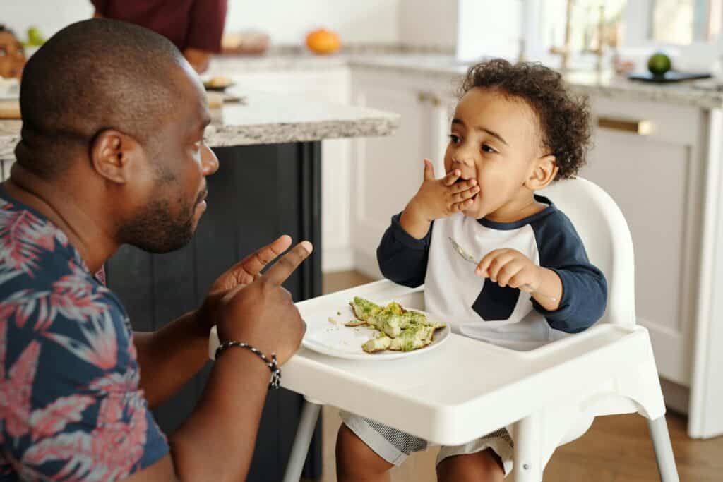 dad with infant son