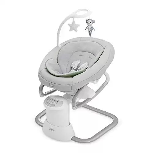 Graco Soothe My Way with Removable Rocker, Madden - Versatile Baby Swing & Portable Rocker