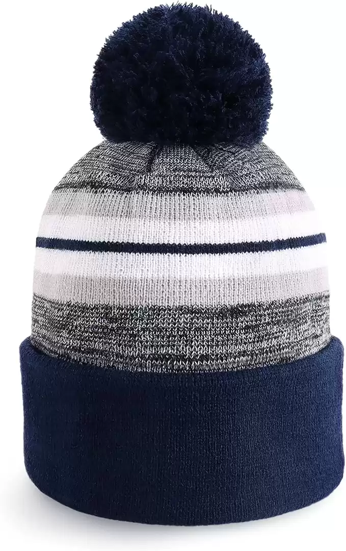 CHOK.LIDS Plain Color Stripe Beanies for Men Soft Acrylic Knit Cuffed Beanie Cap Winter Hat Outdoor (Available in different Colors)