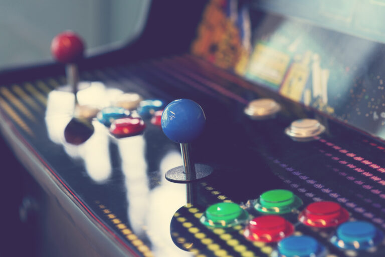 Arcade machine close up