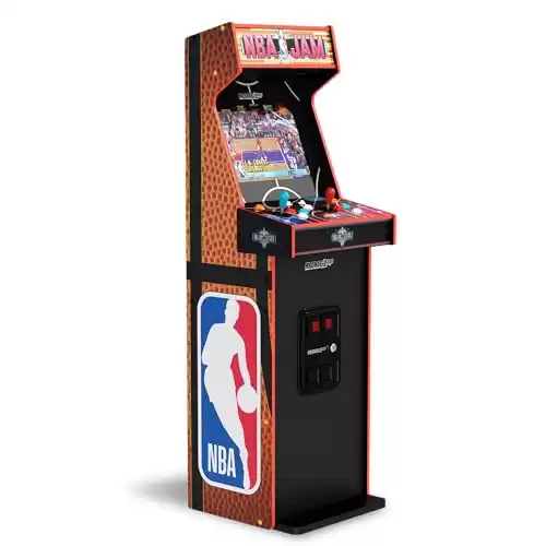 ARCADE1UP NBA Jam Deluxe 2-Player Control Panel Arcade Machine, Built for Your Home, 5 Foot Tall Cabinet with 3 Classic Games