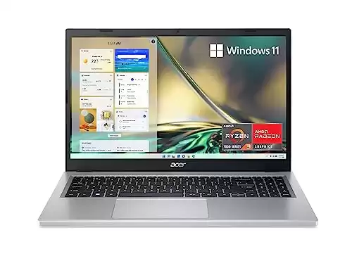 Acer Aspire 3 A315-24P-R7VH Slim Laptop | 15.6" Full HD IPS Display | AMD Ryzen 3 7320U Quad-Core Processor | AMD Radeon Graphics | 8GB LPDDR5 | 128GB NVMe SSD | Wi-Fi 6 | Windows 11 Home in S Mo...