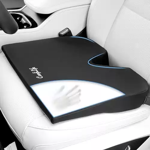 ComfiLife Car Seat Cushion Premium Wedge Memory Foam Car Cushions for Driving Auto Seat Cushion Back & Sciatica Pain Relief for Long Drives Comfort for Car Driver, Office, Truck Se...