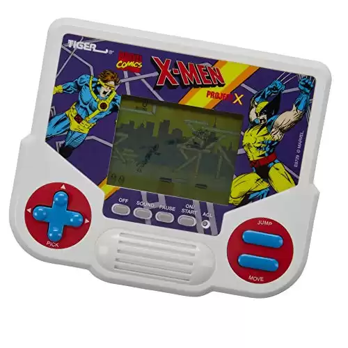 Hasbro Gaming Tiger Electronics Marvel X-Men Project X Electronic LCD Video Game, Retro-Inspired 1-Player Handheld Game, Ages 8 and Up