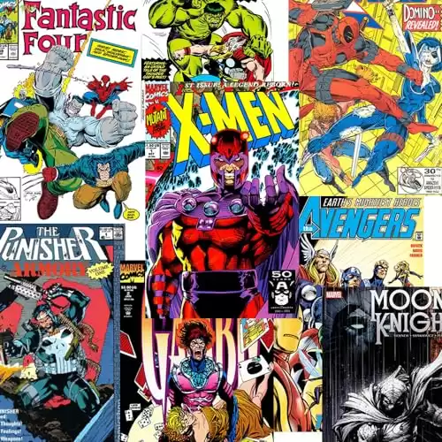 Marvel Comic Book Gifts for Adults - Perfect Box of Unique Comic Books for Men (10 Marvel Comic Books)