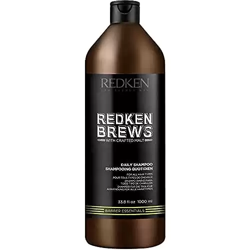 Redken Brews Daily Shampoo For Men, Lightweight Cleanser For All Hair Types, 33.8 Ounce