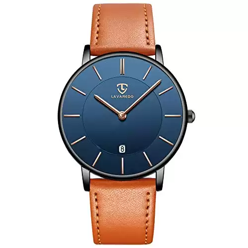 BEN NEVIS Watch, Mens Watch, Minimalist Fashion Simple Wrist Watch Analog Date with Leather Strap (Available in Different Colors)