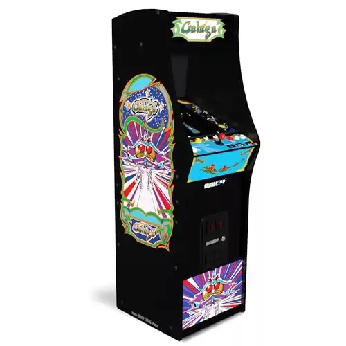 ARCADE1UP Galaga Deluxe Arcade Machine, Built for Your Home, 5 Foot Tall Stand-Up Cabinet with 14 Classic Games, 17 Inch BOE Screen, Black