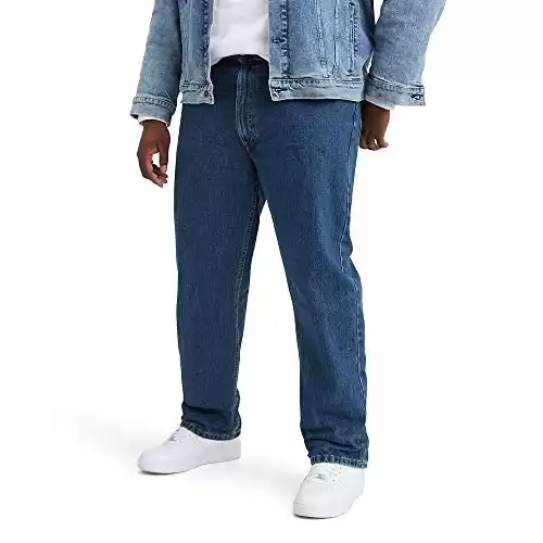 Levi's Men's 505 Regular Fit Jeans (Also Available in Big & Tall), Dark Stonewash